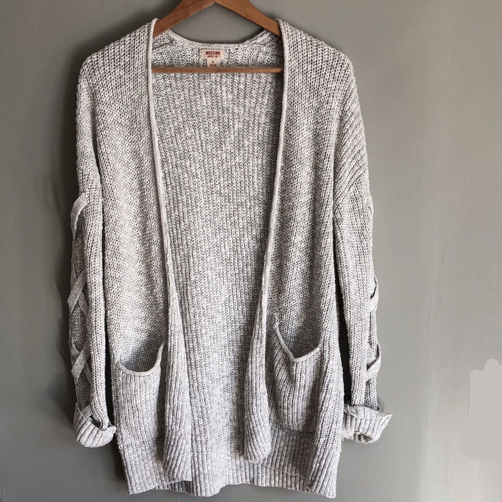 Heather Grey Knit Cardigan